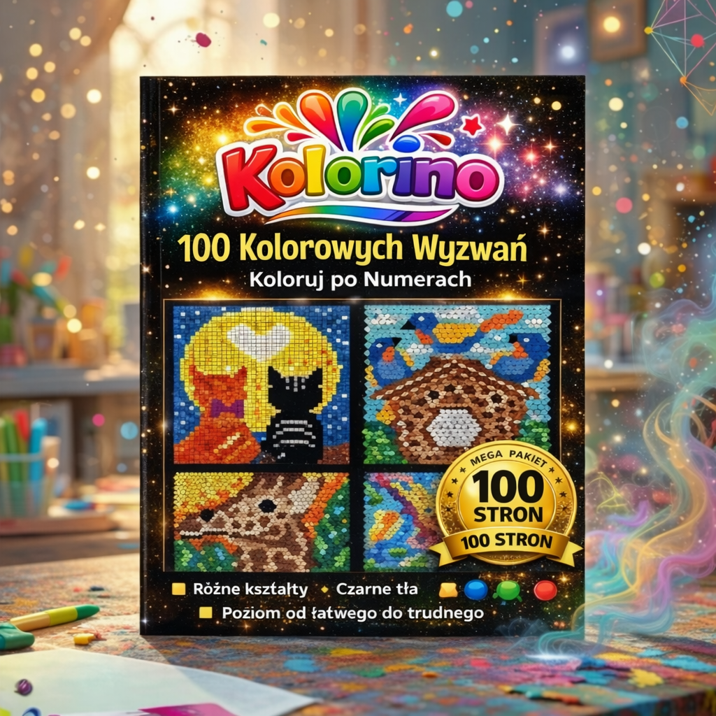 Zestaw 100 rysunków - Koloruj po numerach