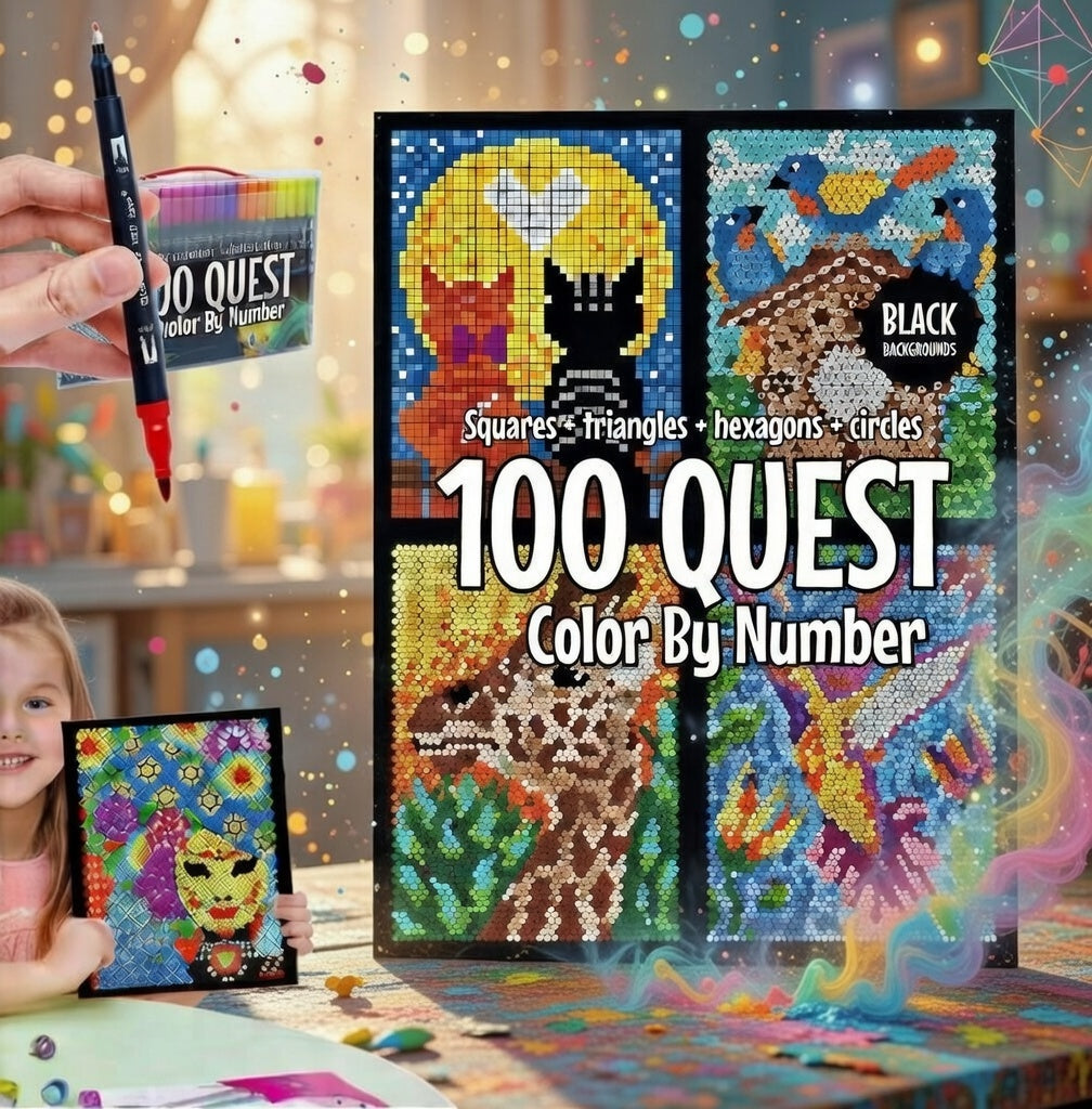 Zestaw 100 rysunków - Koloruj po numerach