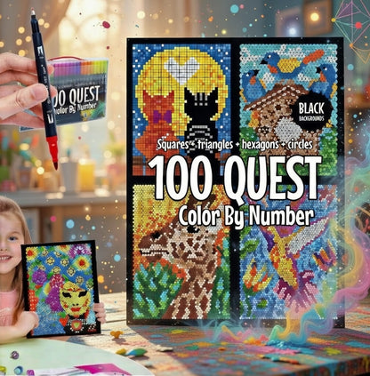 Zestaw 100 rysunków - Koloruj po numerach