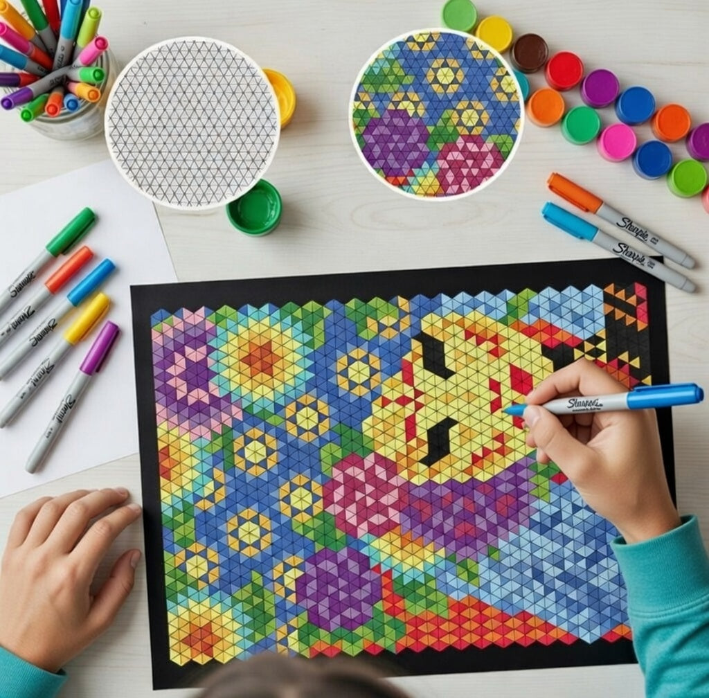 Zestaw 100 rysunków - Koloruj po numerach